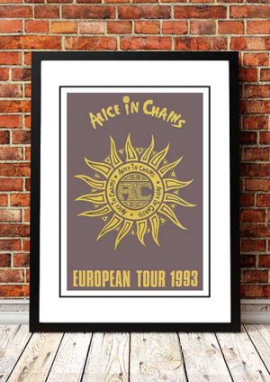 Alice In Chains ‘Europe’ Tour Poster 1993