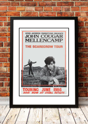 John Cougar Mellencamp ‘Scarecrow’ Australian Tour Poster 1986